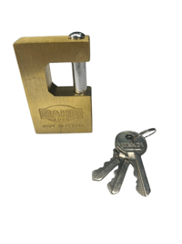 قفل کتابی برنجی فنردار سایز 70 میلی متر مهدی
