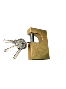 قفل کتابی ساده برنجی کلید ساده 850 گیرا مدل 001