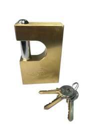 قفل کتابی ساده برنجی کلید ساده 950 گیرا مدل 002